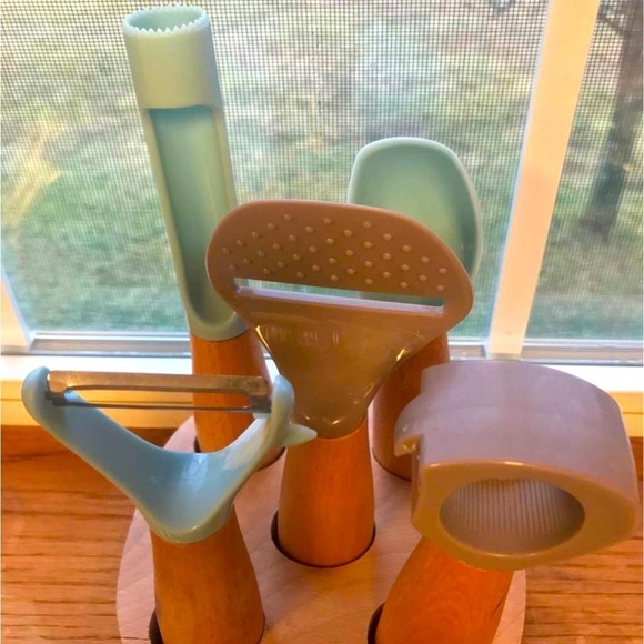 COPY - Nordic style wooden handle kitchen tools 5-piece set - Picture 2 of 3